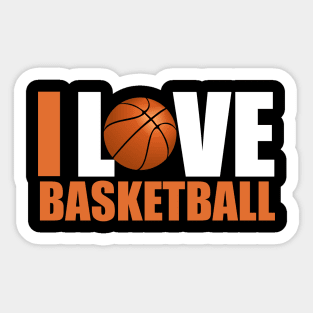 I Love Basketball Sticker